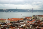 Вид на Лиссабон от замка Святого Георгия. Фотография.