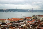 Вид на Лиссабон от замка Святого Георгия. Фотография.